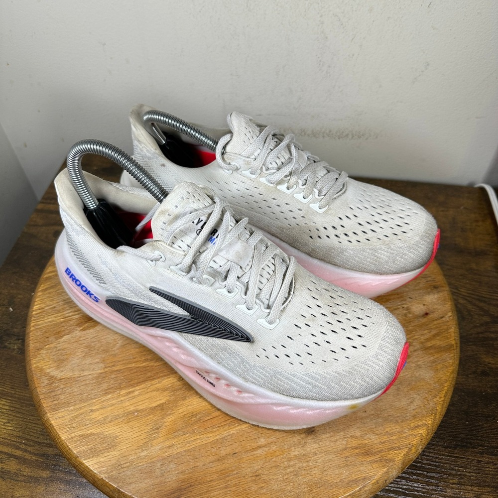 Brooks Glycerin Max Womens Running Shoes White Grey Size 8.5 1204361B118